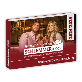 Schlemmerblock Böblingen & Umgebung 2024/2025 - Gutscheinbuch 2024/2025 -