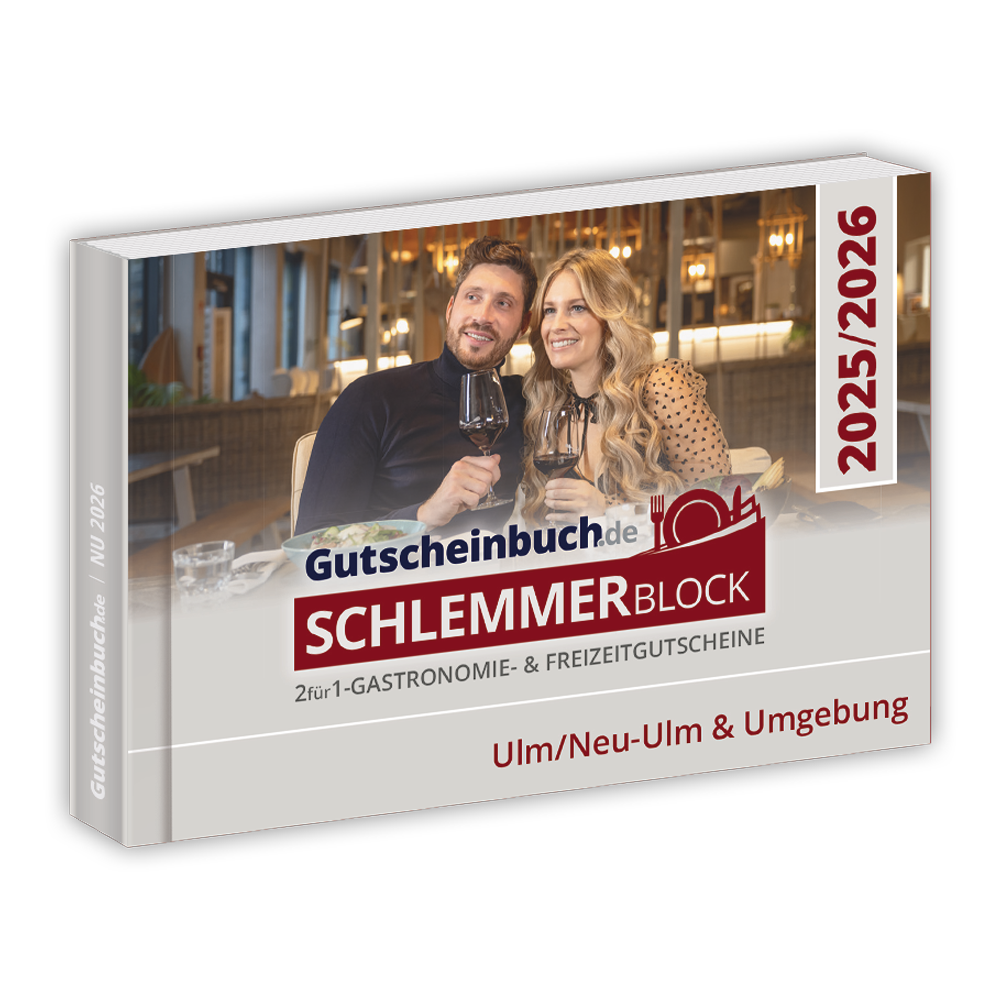 Schlemmerblock Ulm/Neu-Ulm & Umgebung 2025/2026 - Gutscheinbuch 2025/2026 -
