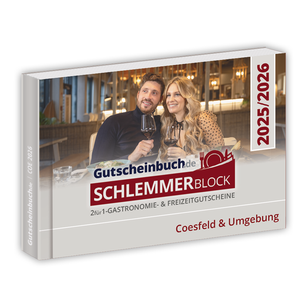 Schlemmerblock Coesfeld & Umgebung 2025/2026 - Gutscheinbuch 2025/2026 -