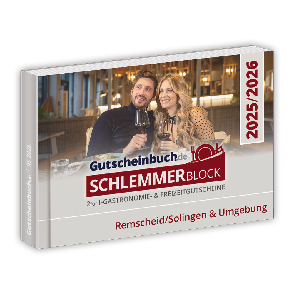 Schlemmerblock Remscheid/Solingen & Umgebung 2025/2026 - Gutscheinbuch 2025/2026 -
