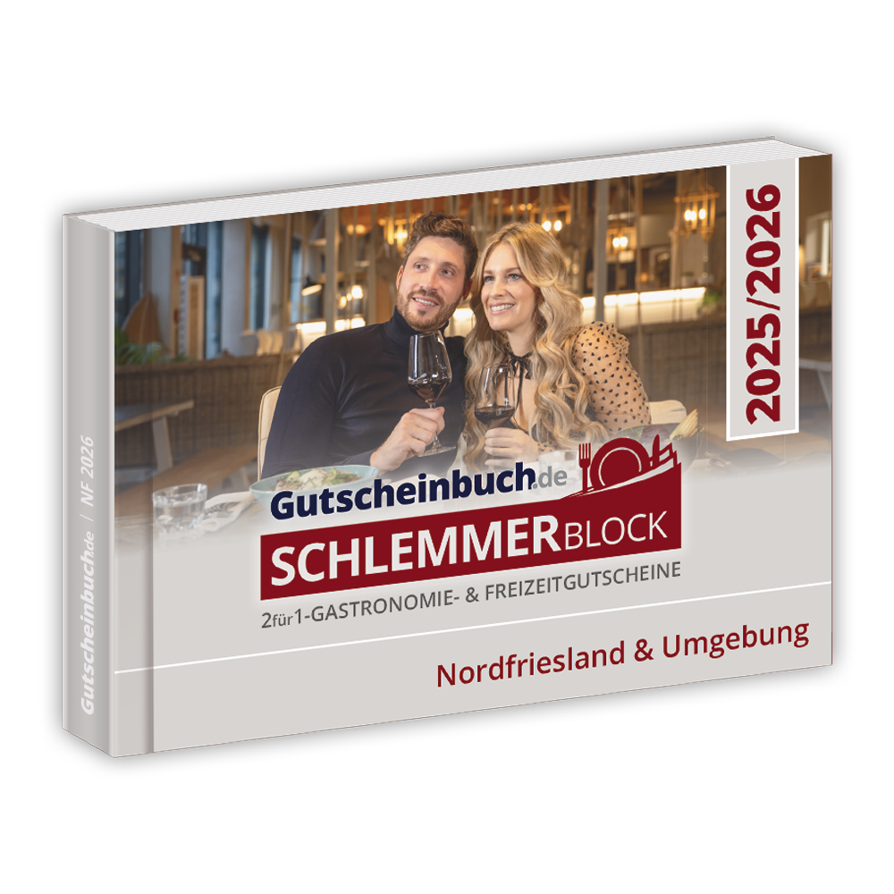 Schlemmerblock Nordfriesland & Umgebung 2025/2026 - Gutscheinbuch 2025/2026 -