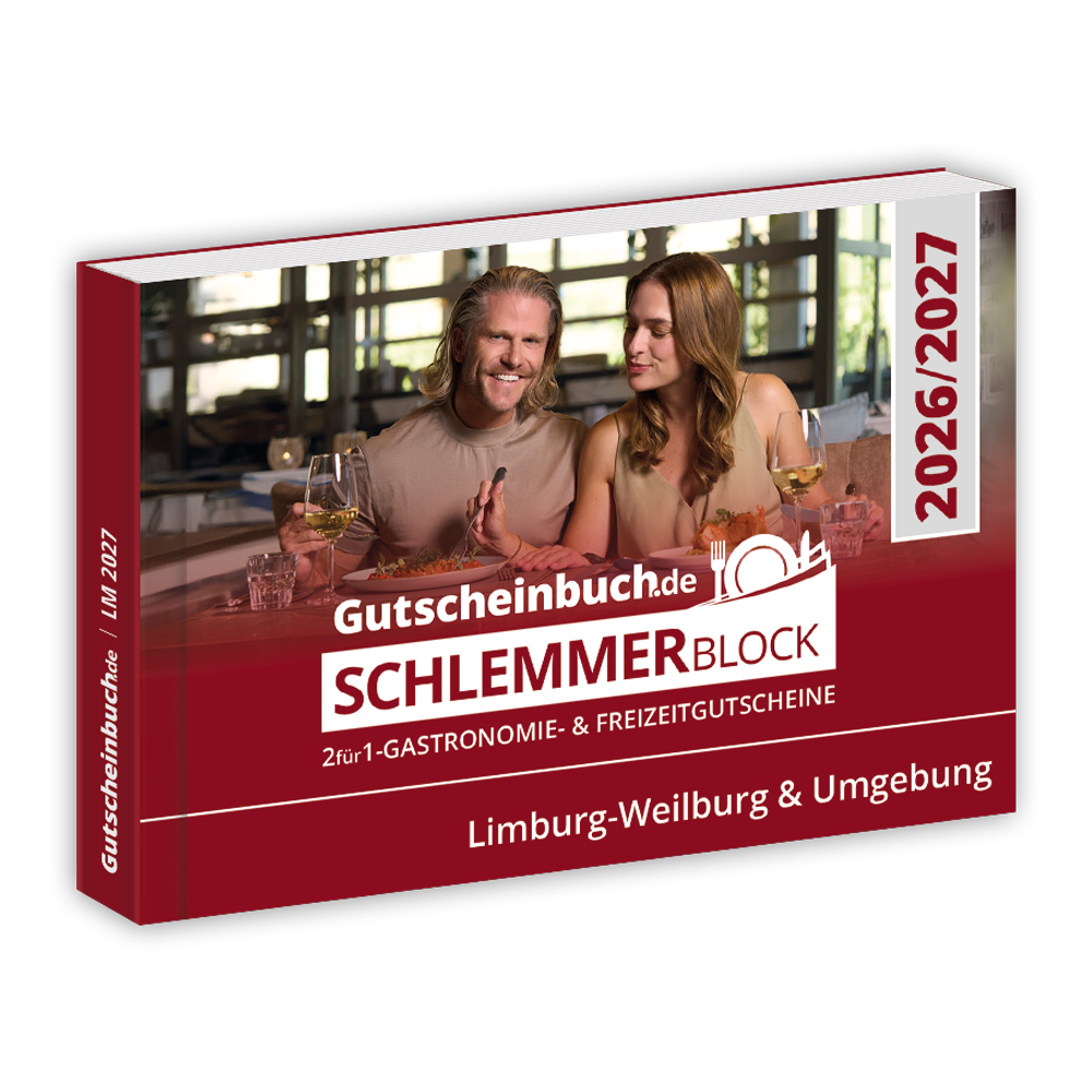 Schlemmerblock Limburg-Weilburg & Umgebung 2026/2027 - Gutscheinbuch 2026/2027 - Gültig bis 01.12.2027 -