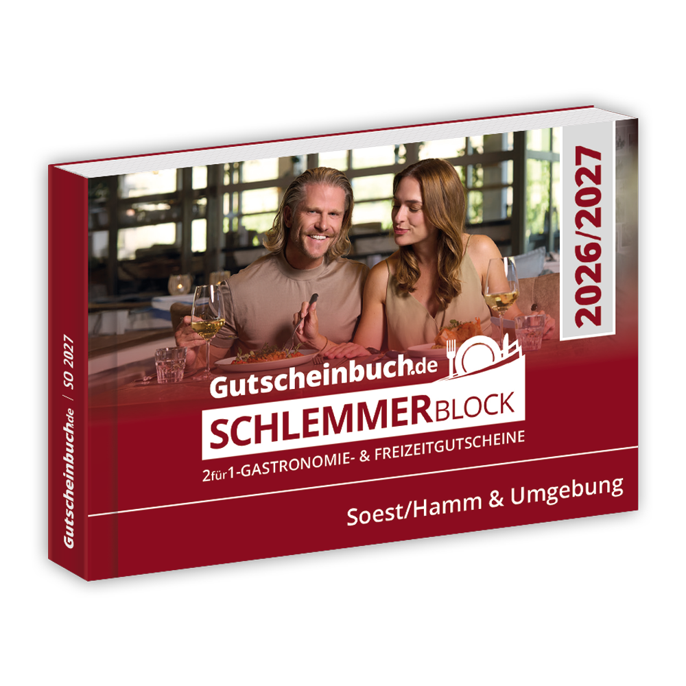 Schlemmerblock Soest/Hamm & Umgebung 2026/2027 - Gutscheinbuch 2026/2027 - Gültig bis 01.12.2027 -