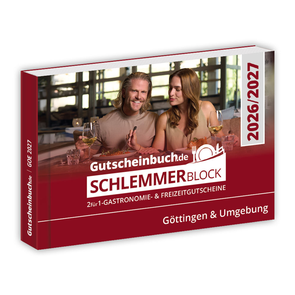 Schlemmerblock Göttingen & Umgebung 2026/2027 - Gutscheinbuch 2026/2027 - Gültig bis 01.12.2027 -
