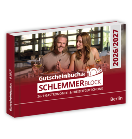 Schlemmerblock Berlin 2026/2027 - Gutscheinbuch 2026/2027 - Gültig bis 01.12.2027 -