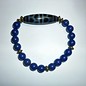 Armband Lapis Lazuli mit Dzi-Perle Schildkröte für Balance von Yin & Yang