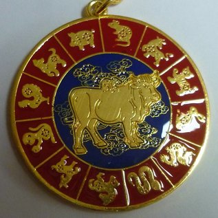 Amulett speziell für Tierkreiszeichen Hahn d=. 4,5cm
