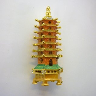 siebenstufige Pagode für glückliche Prüfungen ( ca.6x6x13,5cm)