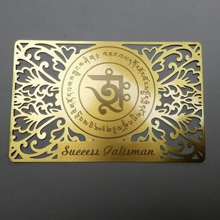 success talisman, printed on golden card