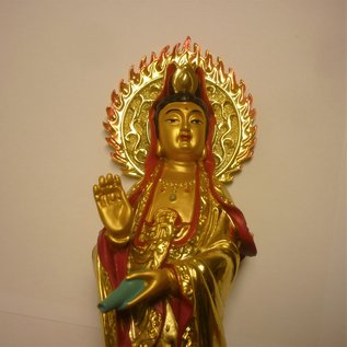 Goldplattierte Kuan Yin- Göttin der Barmherzigkeit, ca. 22cm