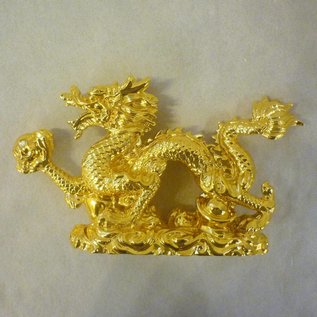 Goldener Drachen mit Kugel für Kraft unf Erfolg ca. 11x6x2,5cm - Copy