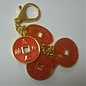 5 Protection and blessing coins keychain , d=5cm (14cm)