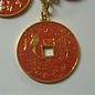 5 Protection and blessing coins keychain , d=5cm (14cm)