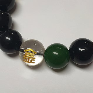 Feng Shui Armband Obsidian 5 Elemente , Reichtum und Glück