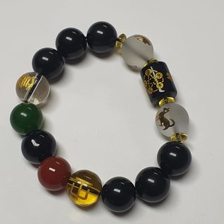 Feng Shui bracelet obsidian 5 elements wealth and luck