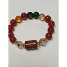 bracelet  obsidian 5 elements -red