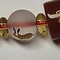 Feng Shui bracelet obsidian 5 elements wealth and luck - red