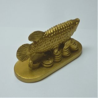 Arowana on a bed of wealth, ca.11x6x4,5cm