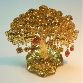 Tree bringing 3 kinds of wealth,ca.13x8x14cm