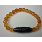 Bracelet Citrine with Dzi " 9 eyes"