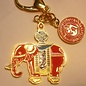 10 HUM with double Dorje wheel keychain