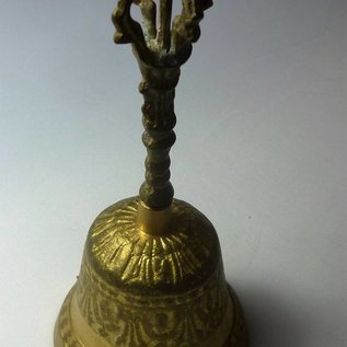 tibetische Handglocke 7 Metalle mit reinem Klang, ca.7x15cm