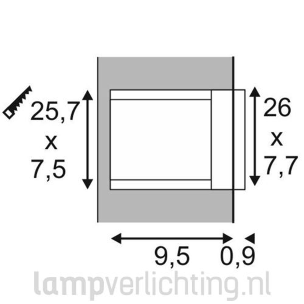 Muur Inbouwspot Buiten RVS LED Muur Inbouwspot Buiten RVS LED