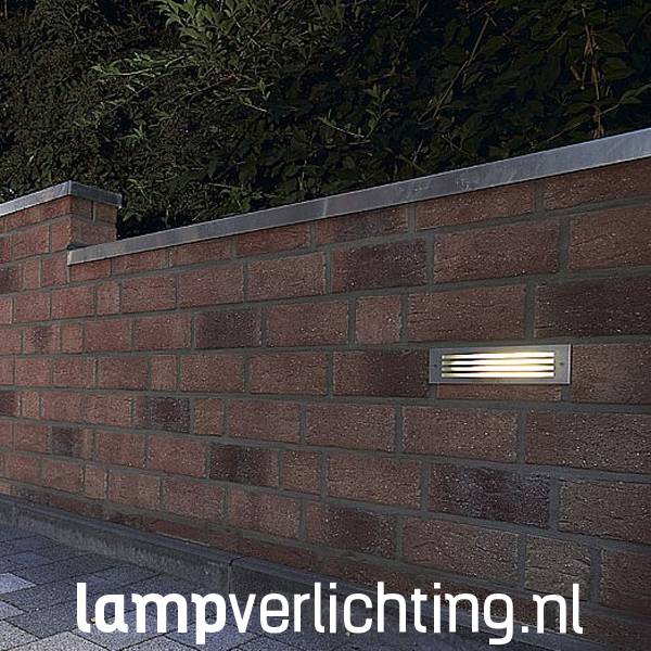 Muur Inbouwspot Buiten LED met RVS raster Duurzaam en Energiezuinig