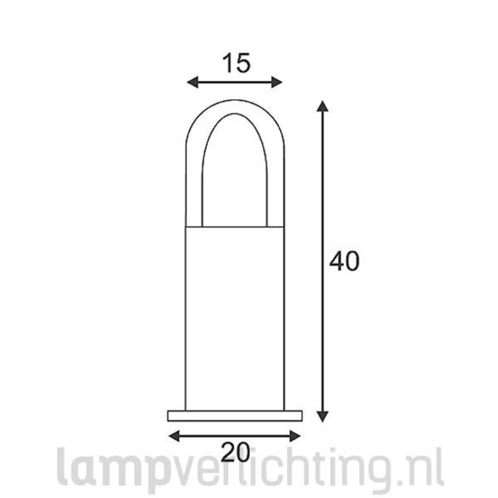 Sokkellamp Cortenstaal Roest 40 cm E27