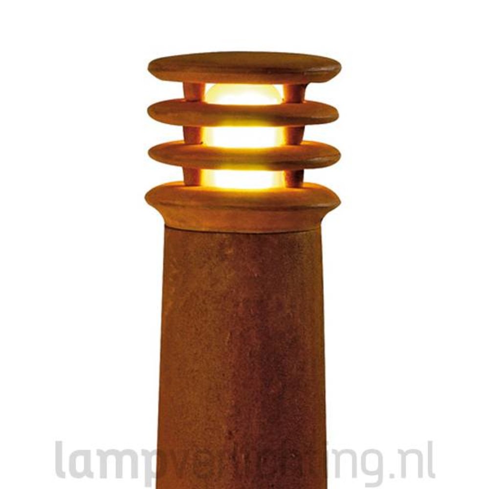 Buitenlamp Cortenstaal Lamel 70 cm E27