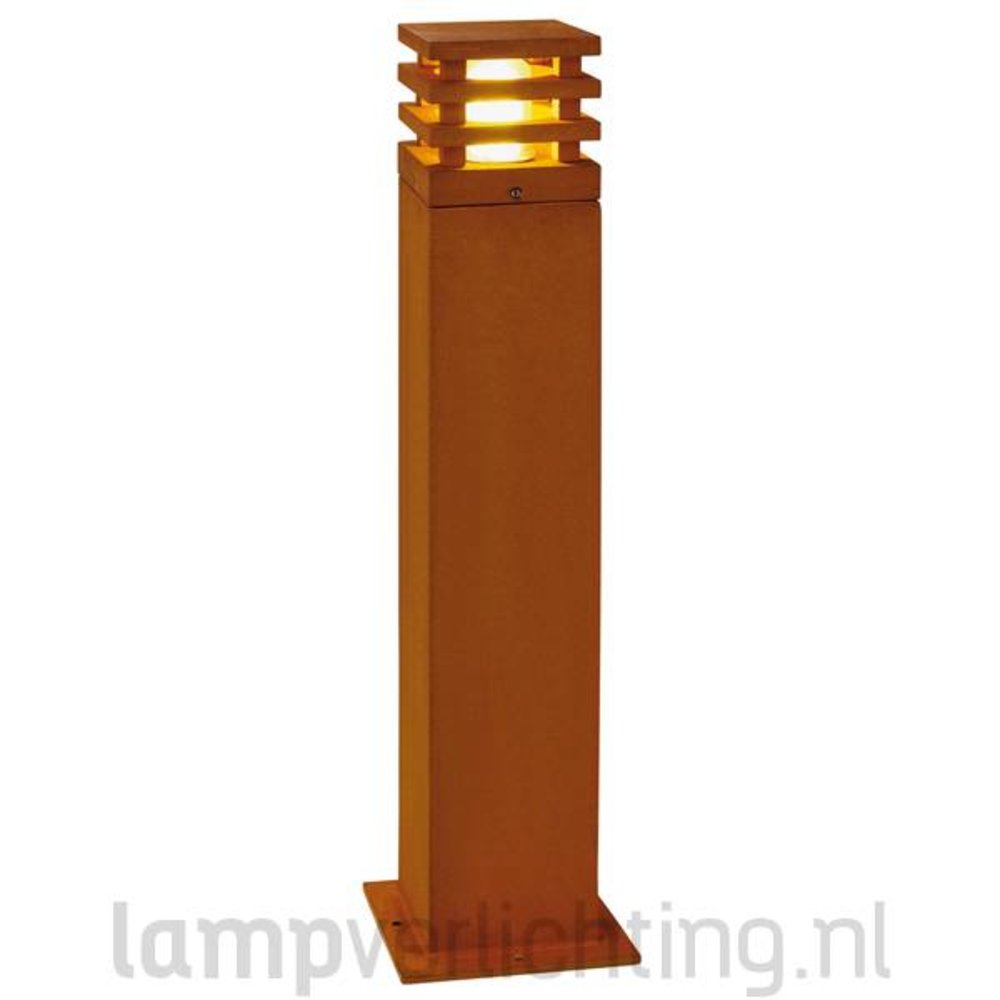 Staande Tuinlamp Vierkant Cortenstaal 71 cm Staande Tuinlamp Vierkant Cortenstaal 71 cm