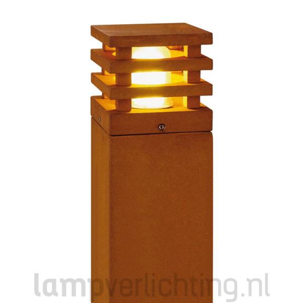 Staande Tuinlamp Vierkant Cortenstaal 71 cm Staande Tuinlamp Vierkant Cortenstaal 71 cm