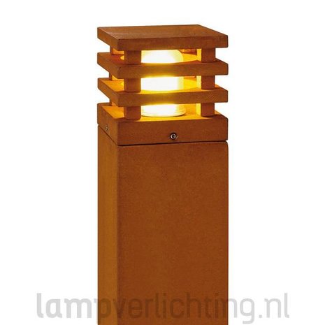 Staande Tuinlamp Vierkant Cortenstaal 71 cm Staande Tuinlamp Vierkant Cortenstaal 71 cm