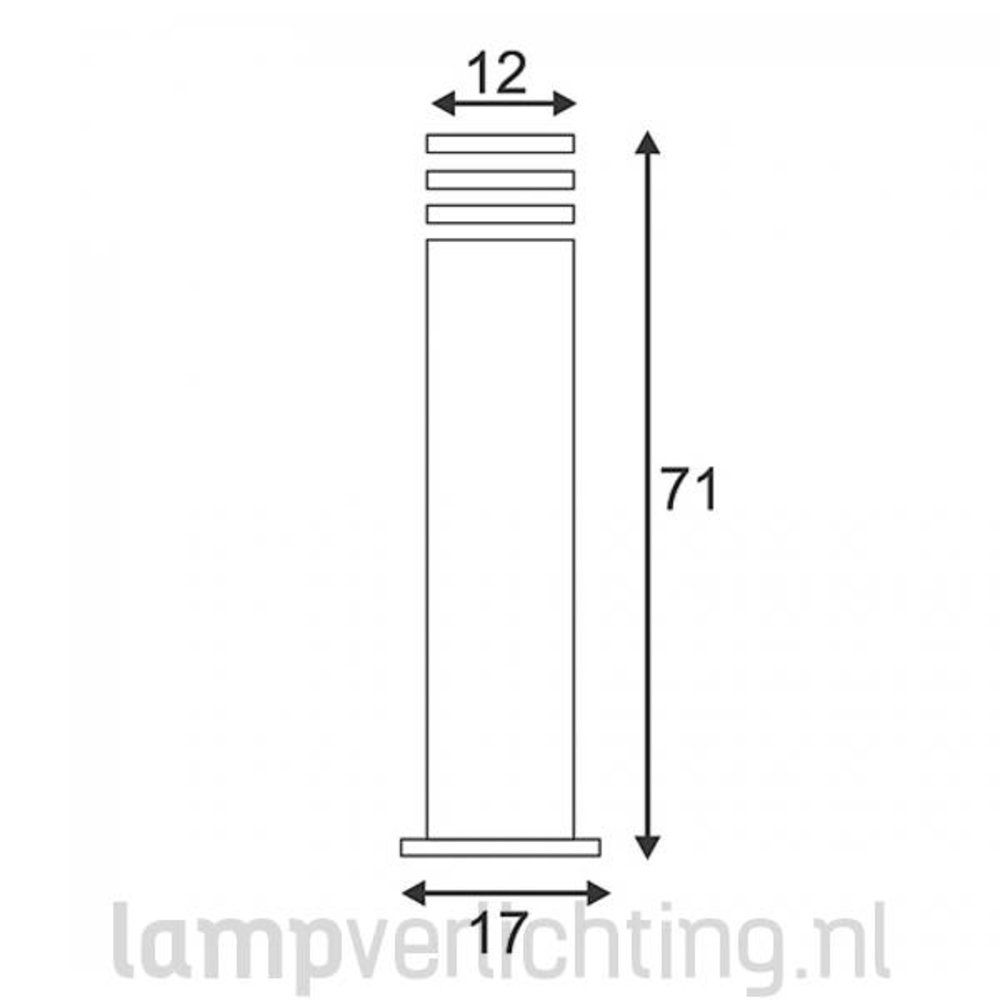 Staande Tuinlamp Vierkant Cortenstaal 71 cm Staande Tuinlamp Vierkant Cortenstaal 71 cm