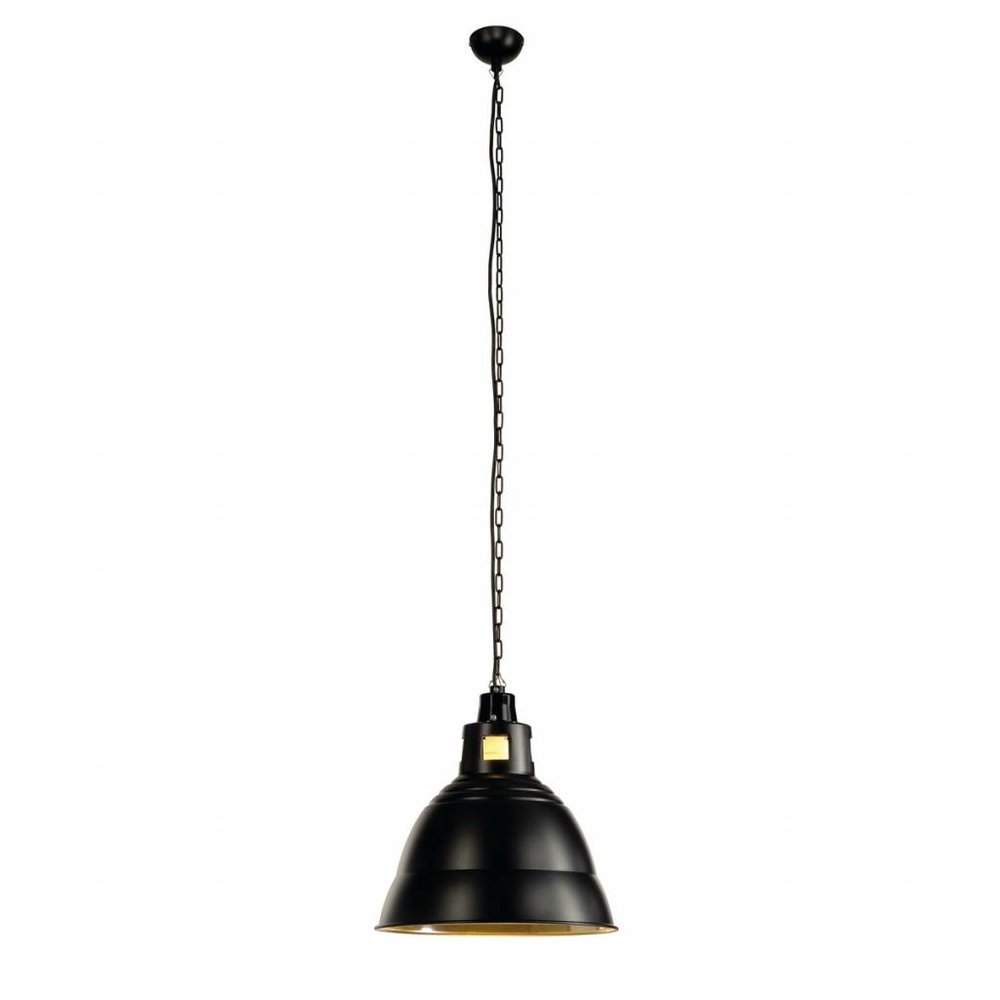 Transparant Vijandig Achtervoegsel Hanglamp Industrieel E27 - Ø 38 cm - Zwart of alu - Smart geschikt -  LampVerlichting.nl