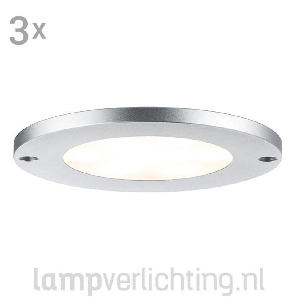 rem beweging Antecedent Platte LED Opbouw Spots Rond - Set van 3 - Extra Platte LED Spots 4 mm -  LampVerlichting.nl
