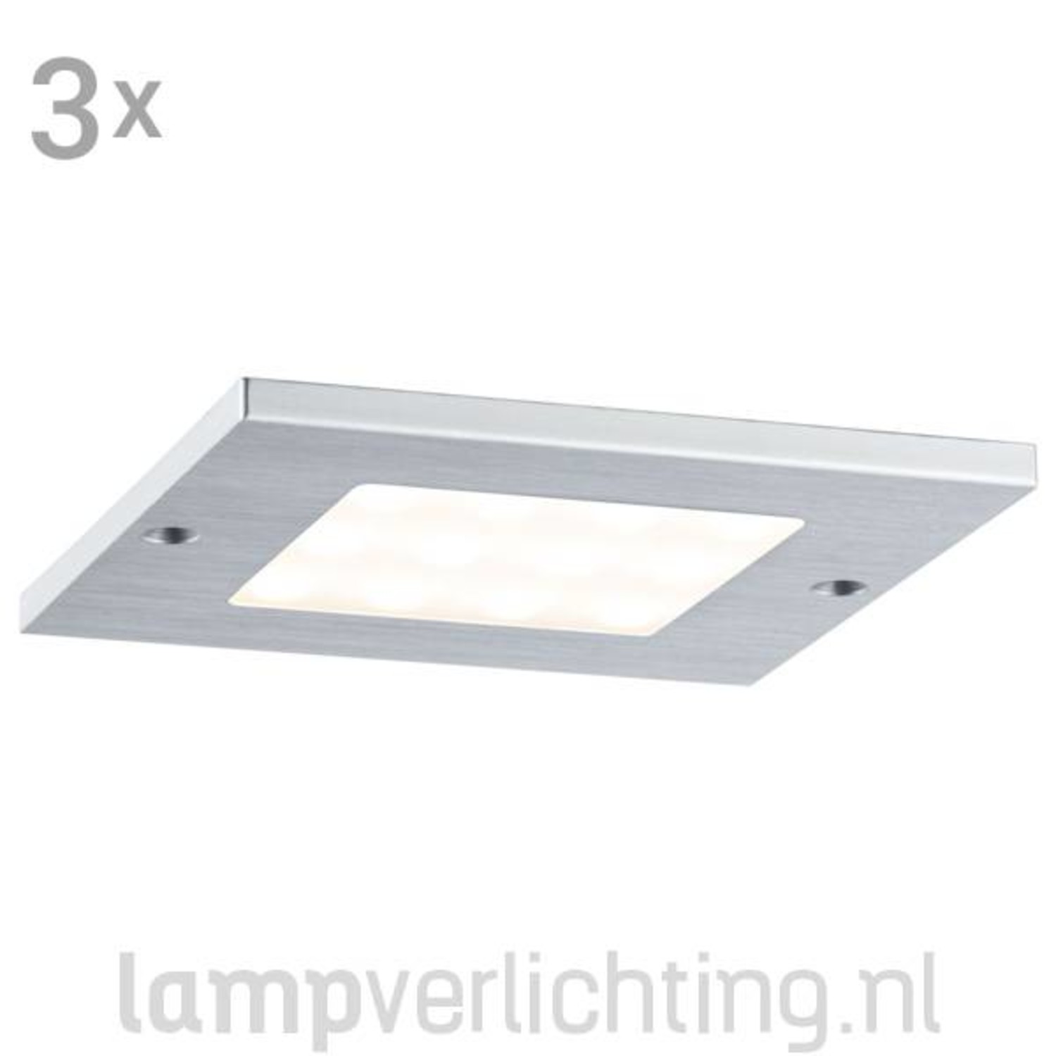 Verraad Franje trog Platte LED Opbouwspots Vierkant - Set van 3 - Slechts 4 mm dikke spots -  LampVerlichting.nl