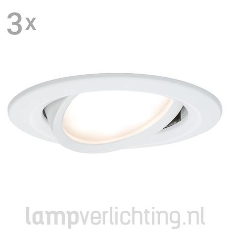 Groot universum romantisch Boekhouding 3 Dimbare LED Inbouwspots 230V Rond - Gatmaat 68 mm - Geen trafo nodig -  LampVerlichting.nl
