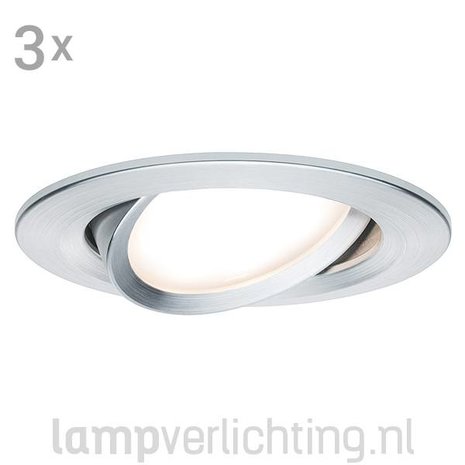Groot universum romantisch Boekhouding 3 Dimbare LED Inbouwspots 230V Rond - Gatmaat 68 mm - Geen trafo nodig -  LampVerlichting.nl