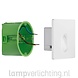 Vierkante Wandspot voor Inbouwdoos 230V Vierkante Wandspot voor Inbouwdoos 230V