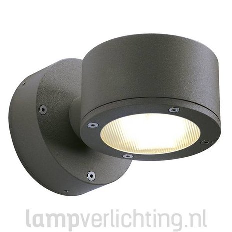 Wand Buitenlamp - Antraciet - Industrieel Design - - LampVerlichting.nl