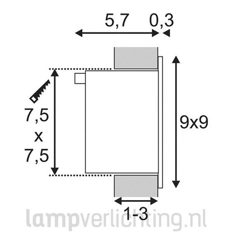 LED Inbouwspot Vierkant Basic