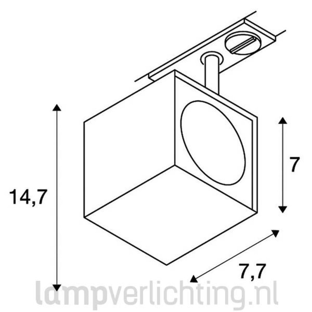 Railspot Vierkant GU10 1-Fase