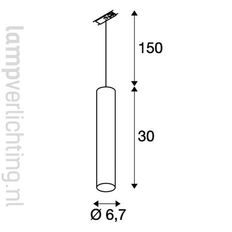 1-Fase Rail Hanglamp Cilinder GU10 1-Fase Rail Hanglamp Cilinder GU10