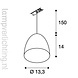 1-Fase Railverlichting Hanglamp Cup 1-Fase Railverlichting Hanglamp Cup