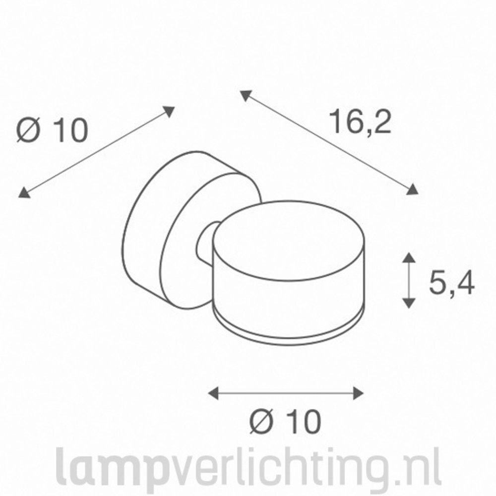 Wand Buitenlamp Cilinder Down GX53 Wand Buitenlamp Cilinder Down GX53