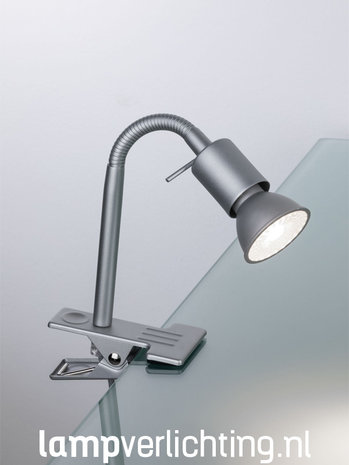 Flexibele Klemspot LED GU10 - Voor tafelblad, plank of buis - Tip -