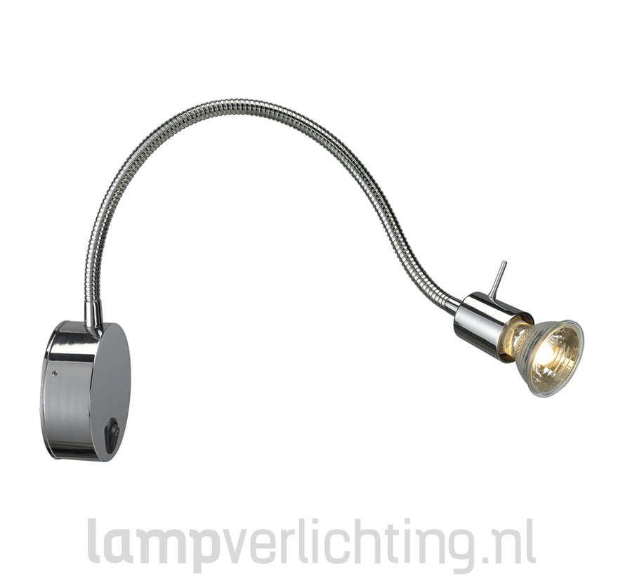 LED vloerlamp Rocco, mat zwart flexibele arm rood