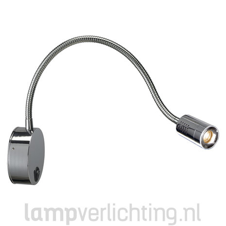 pop Om toevlucht te zoeken snor LED Leeslamp Flexibel met schakelaar - Wit, zwart of chroom - Duurzaam -  LampVerlichting.nl