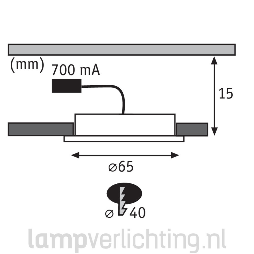 Narabar hoogtepunt Jaar Meubel inbouwspots Acrylglas - Gatmaat 40 mm - Diep 15 mm - Set van 3 -  LampVerlichting.nl